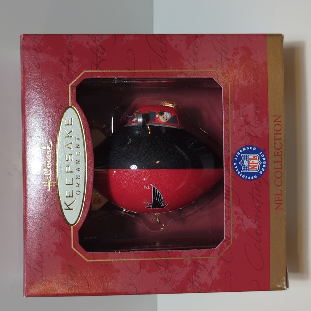 1997 Hallmark NFL blimp ornament Atlanta Falcons Vintage